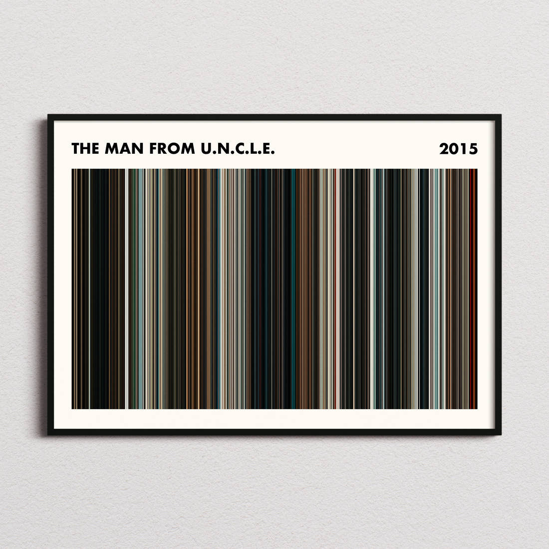 The Man from U.N.C.L.E. Movie Barcode Poster - Simplified