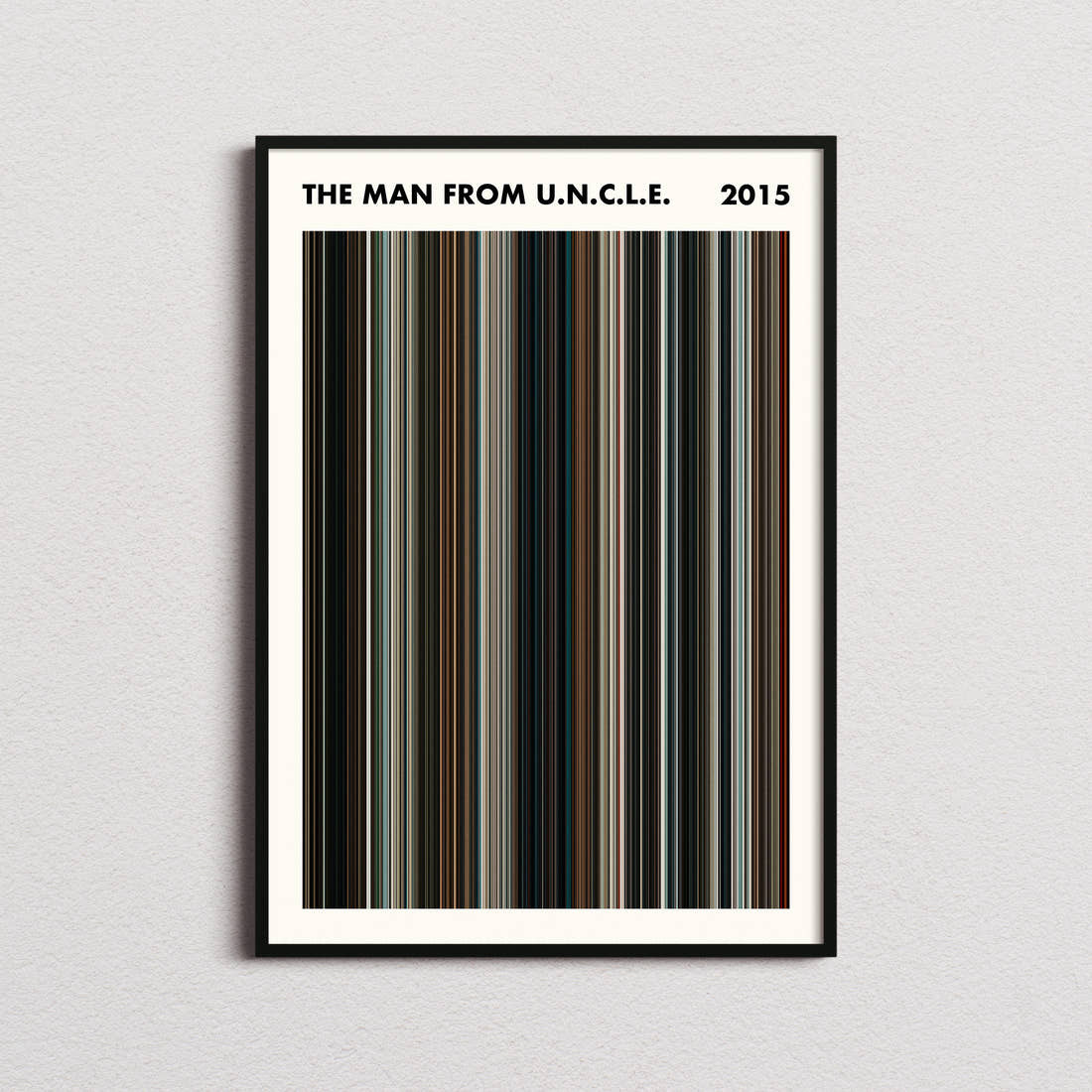 The Man from U.N.C.L.E. Movie Barcode Poster - Simplified