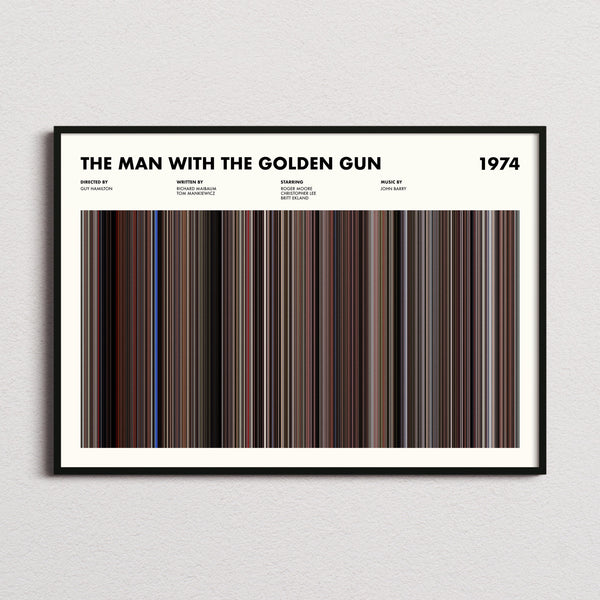 The Man With the Golden Gun Movie Barcode Poster