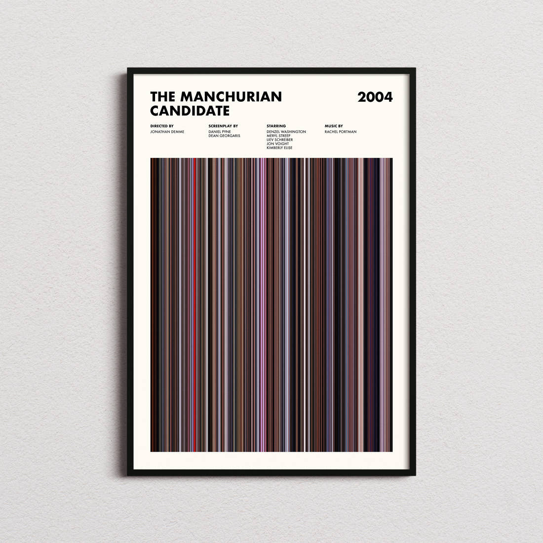 The Manchurian Candidate Movie Barcode Poster