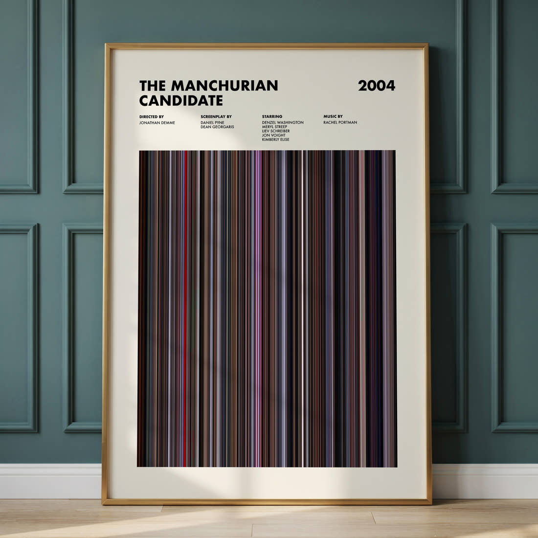 The Manchurian Candidate Movie Barcode Poster