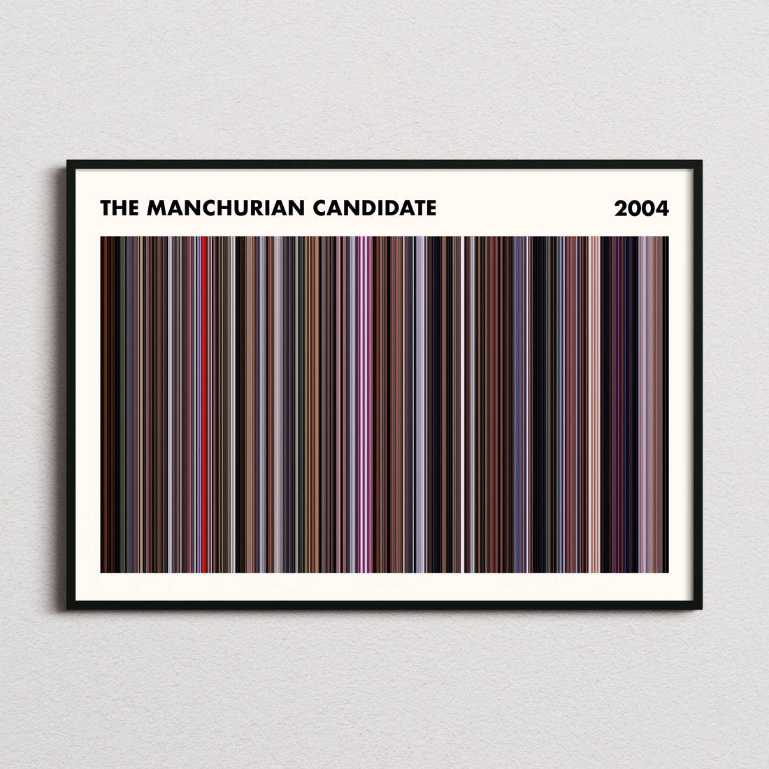 The Manchurian Candidate Movie Barcode Poster - Simplified