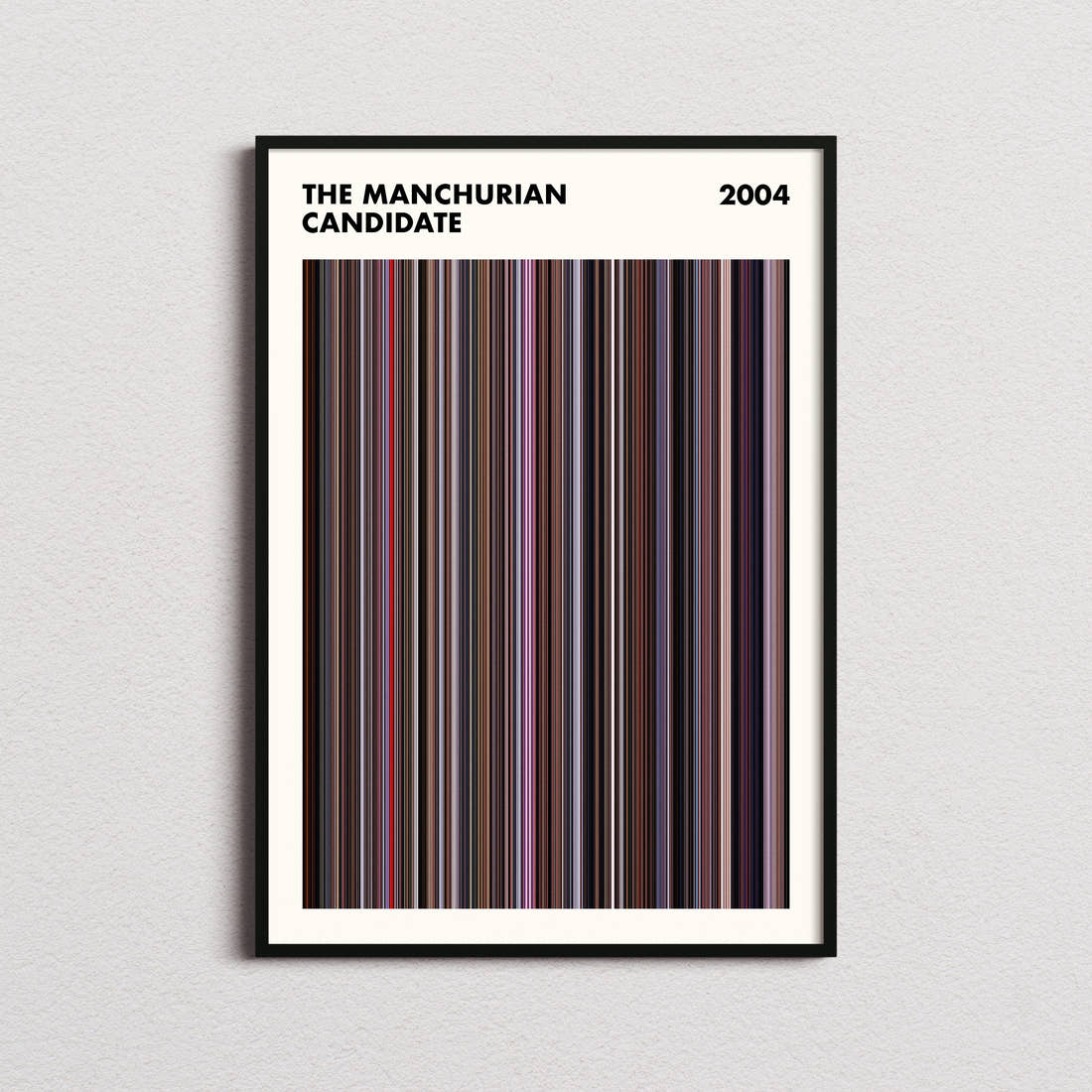 The Manchurian Candidate Movie Barcode Poster - Simplified