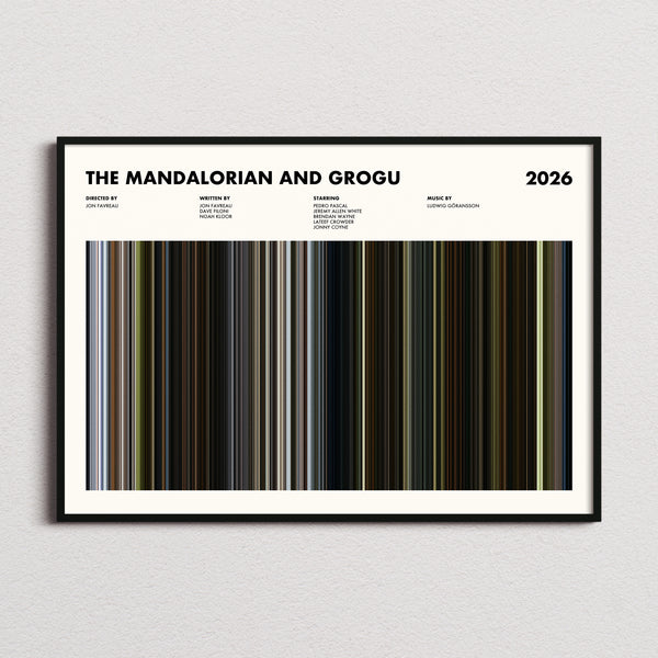 The Mandalorian and Grogu Movie Barcode Poster