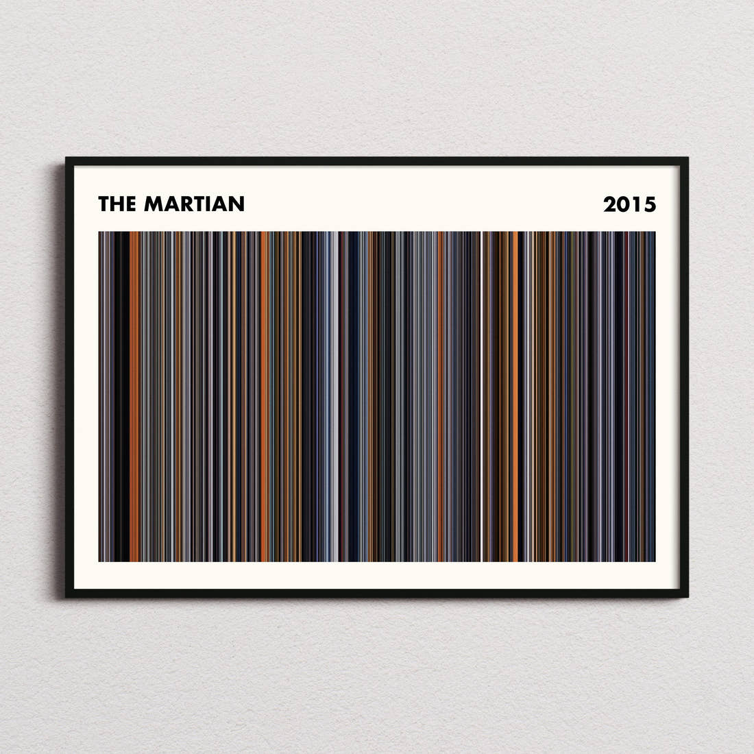 The Martian Movie Barcode Poster - Simplified
