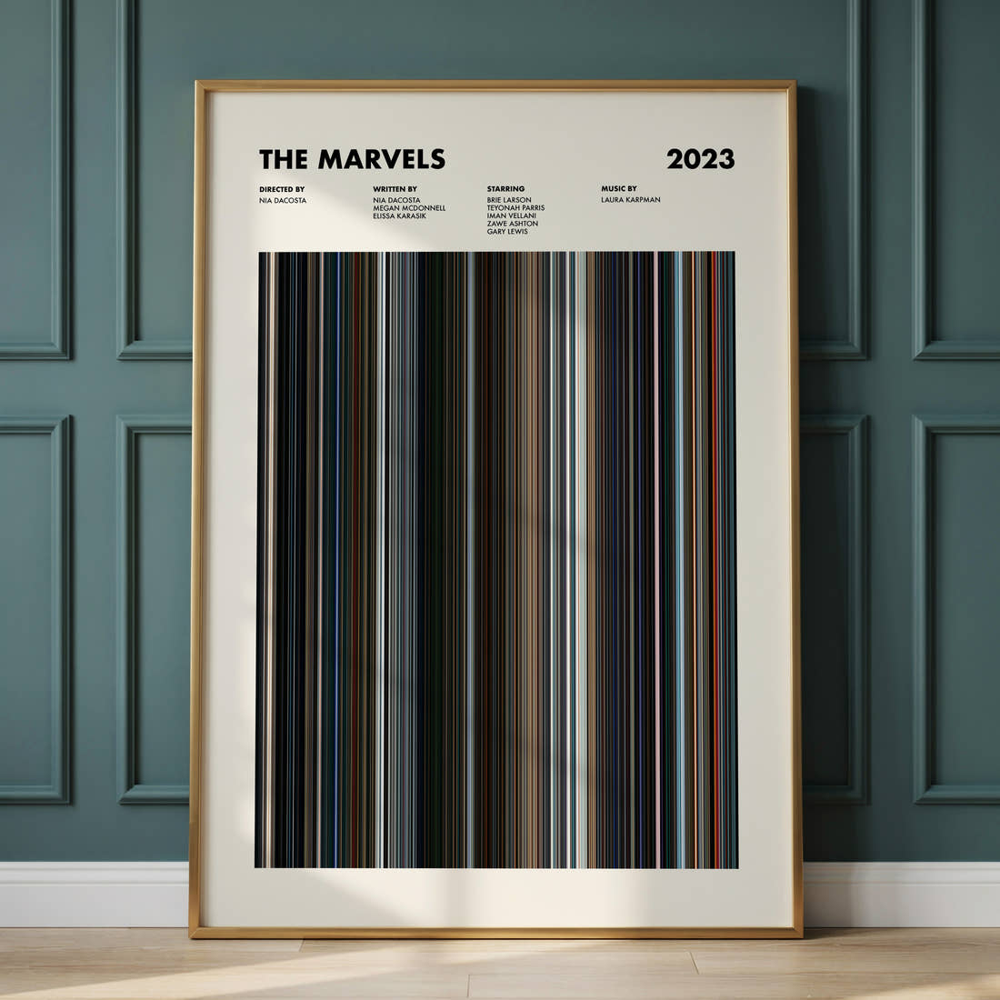 The Marvels Movie Barcode Poster