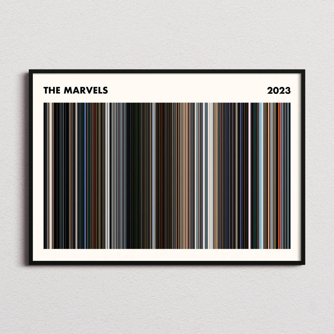 The Marvels Movie Barcode Poster - Simplified