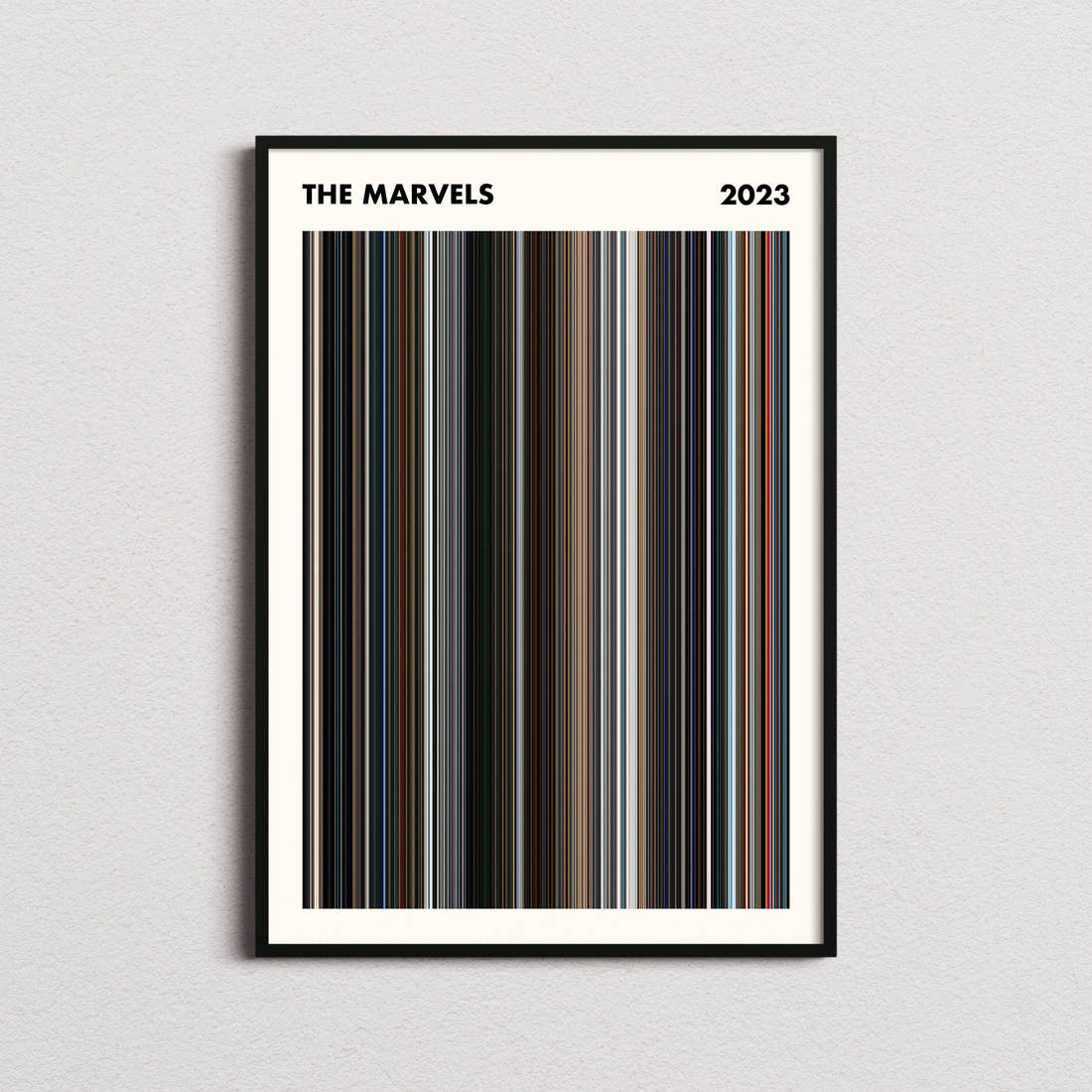 The Marvels Movie Barcode Poster - Simplified