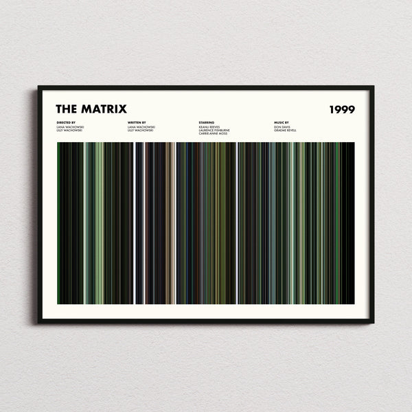 The Matrix Movie Barcode Poster