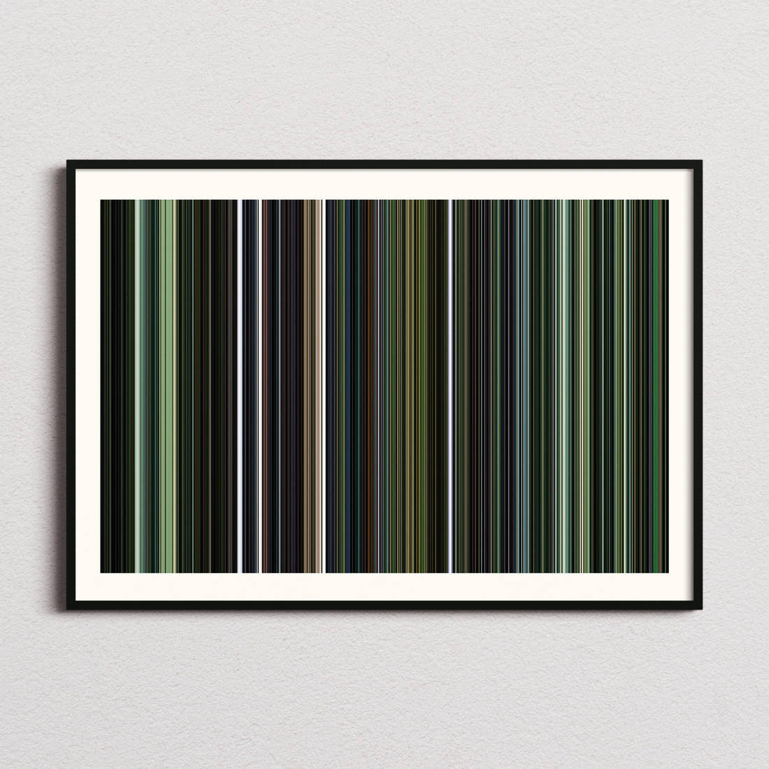 The Matrix Movie Barcode Poster - Barcode Only