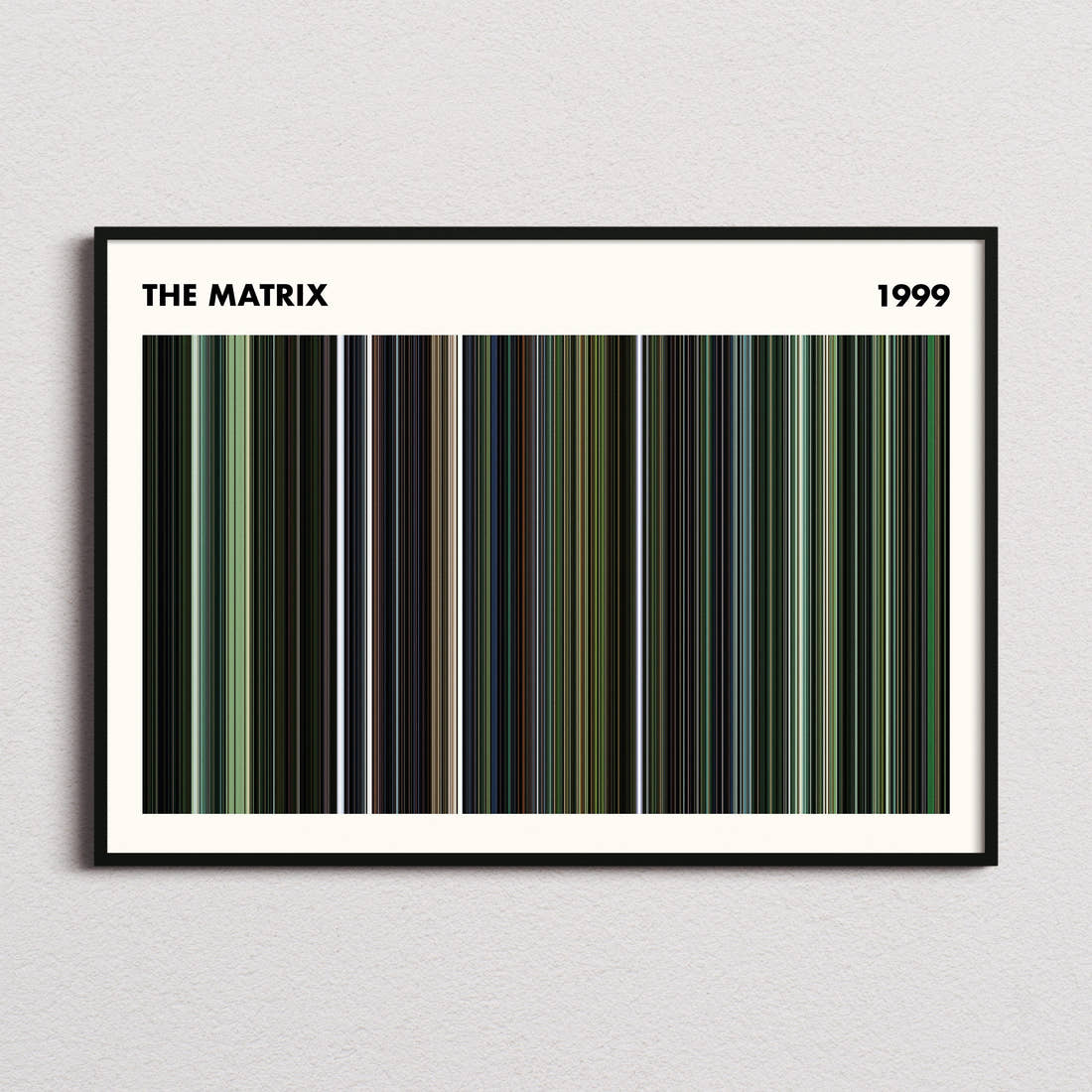 The Matrix free A5 print — title, year and barcode