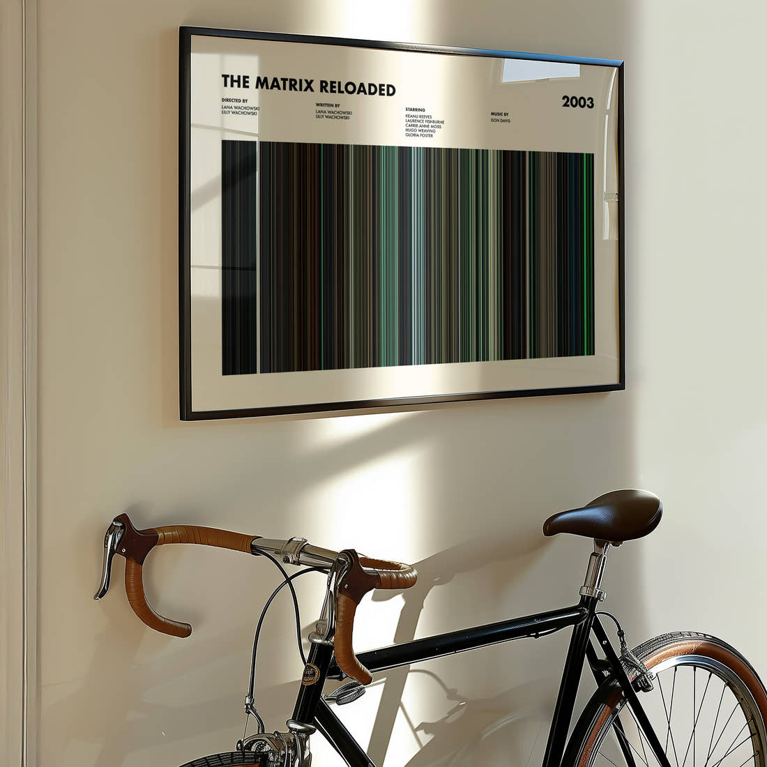 The Matrix Reloaded Movie Barcode Poster