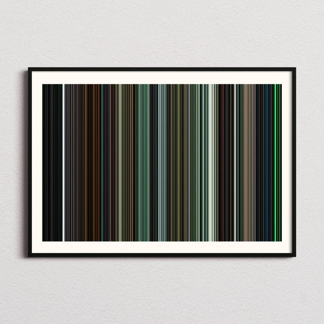 The Matrix Reloaded Movie Barcode Poster - Barcode Only