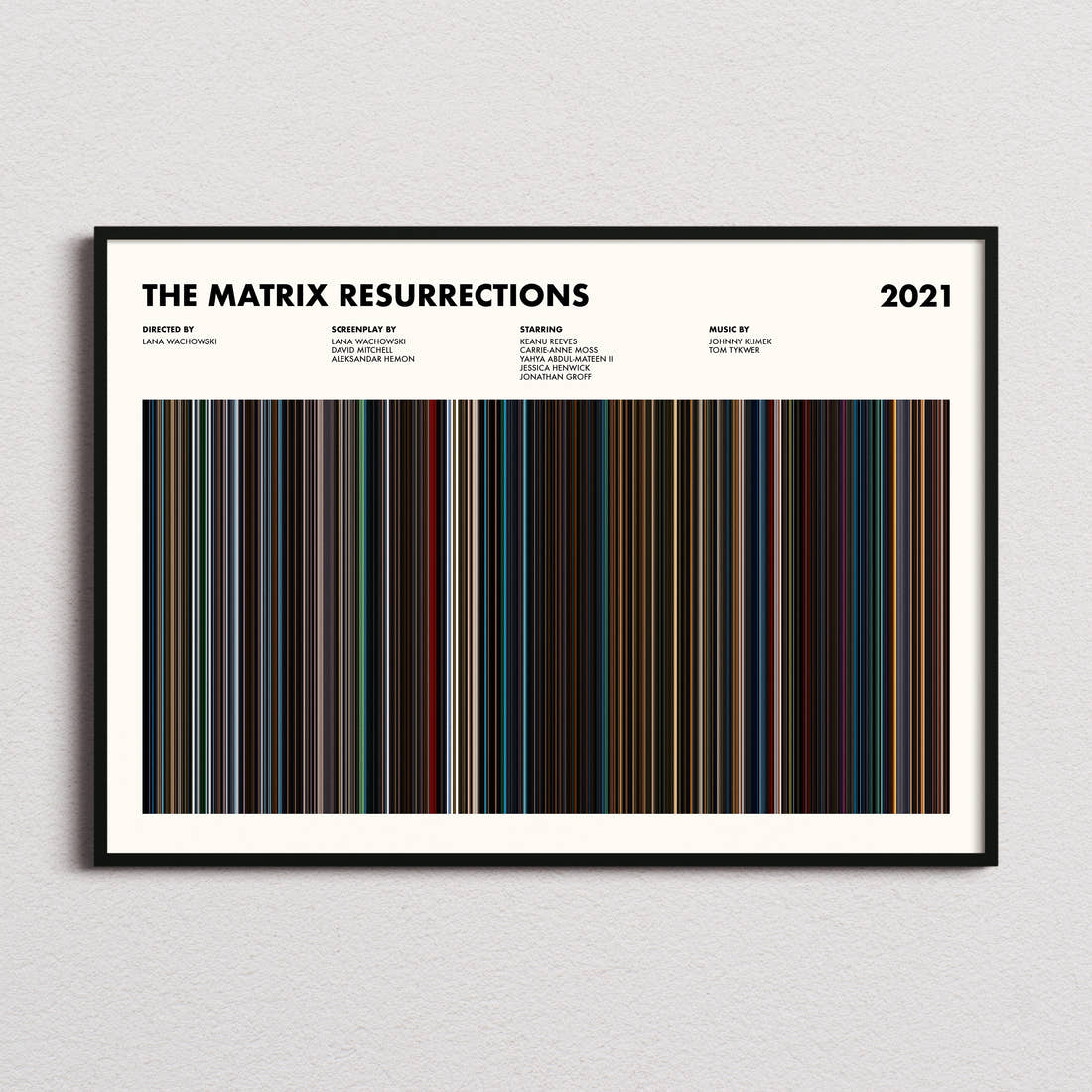 The Matrix Resurrections Movie Barcode Poster