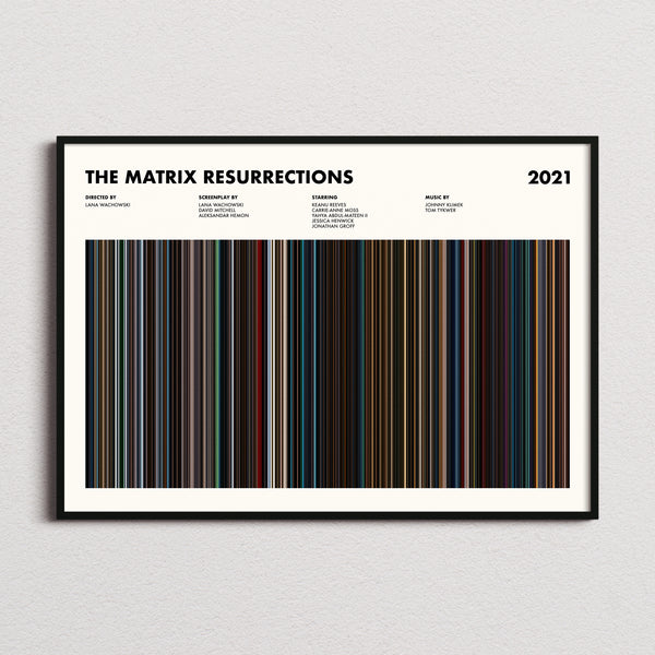 The Matrix Resurrections Movie Barcode Poster
