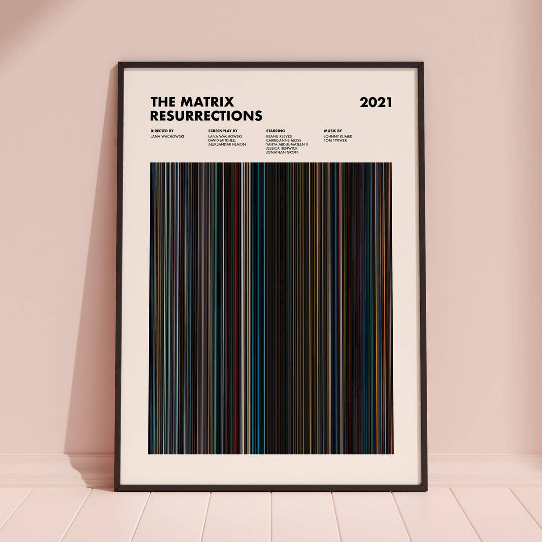 The Matrix Resurrections Movie Barcode Poster