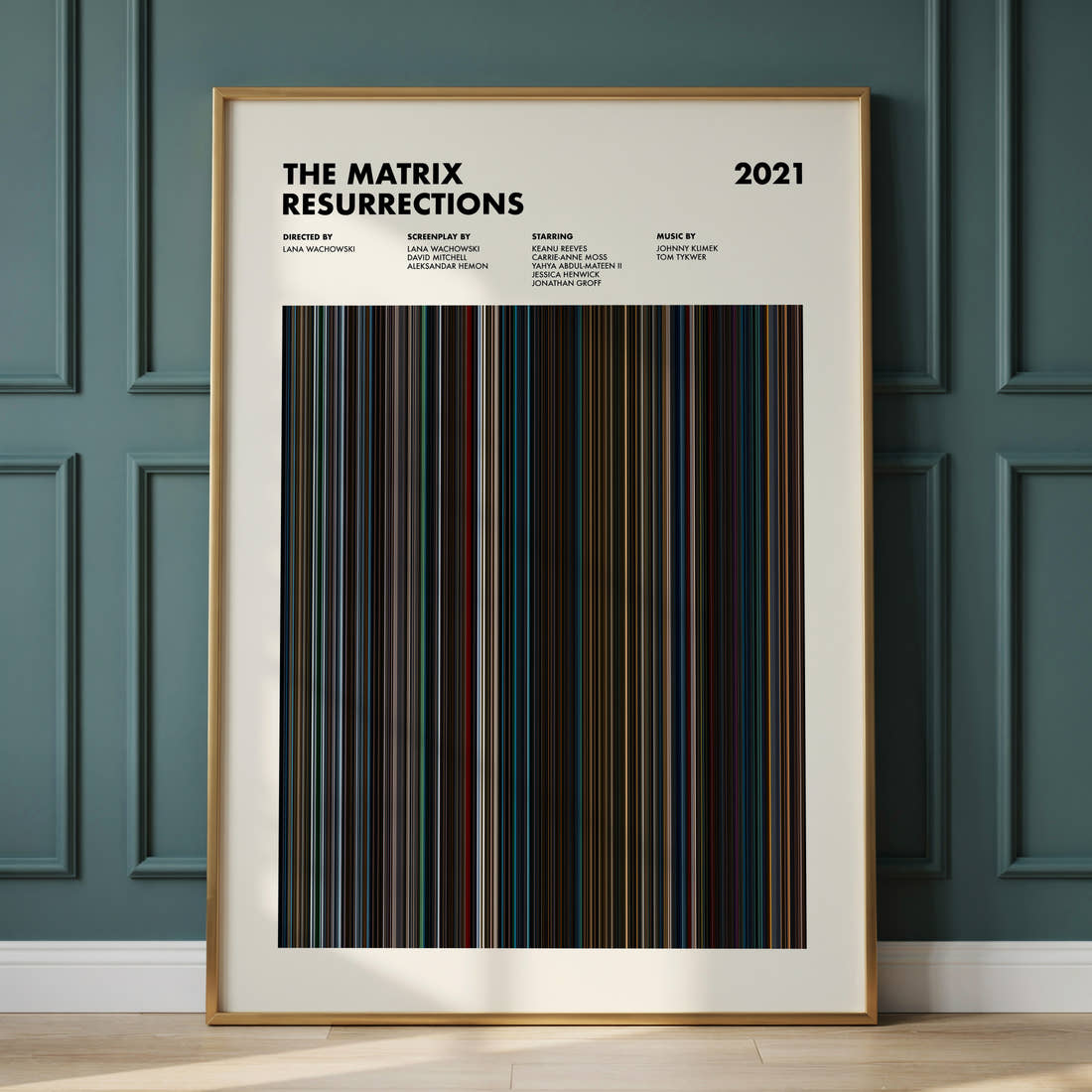 The Matrix Resurrections Movie Barcode Poster