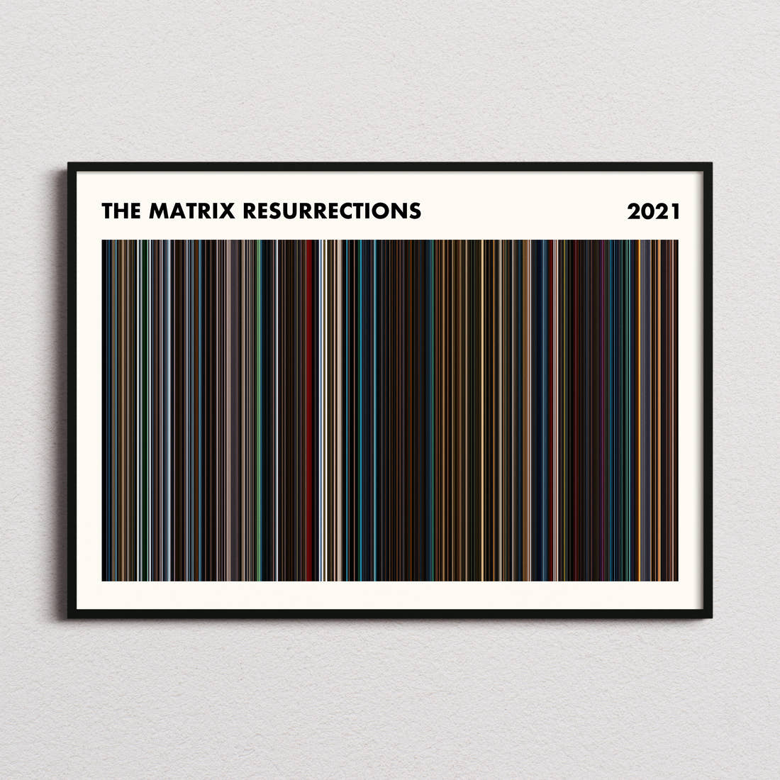 The Matrix Resurrections Movie Barcode Poster - Simplified