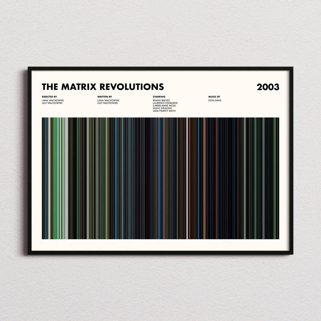 The Matrix Revolutions Movie Barcode Poster