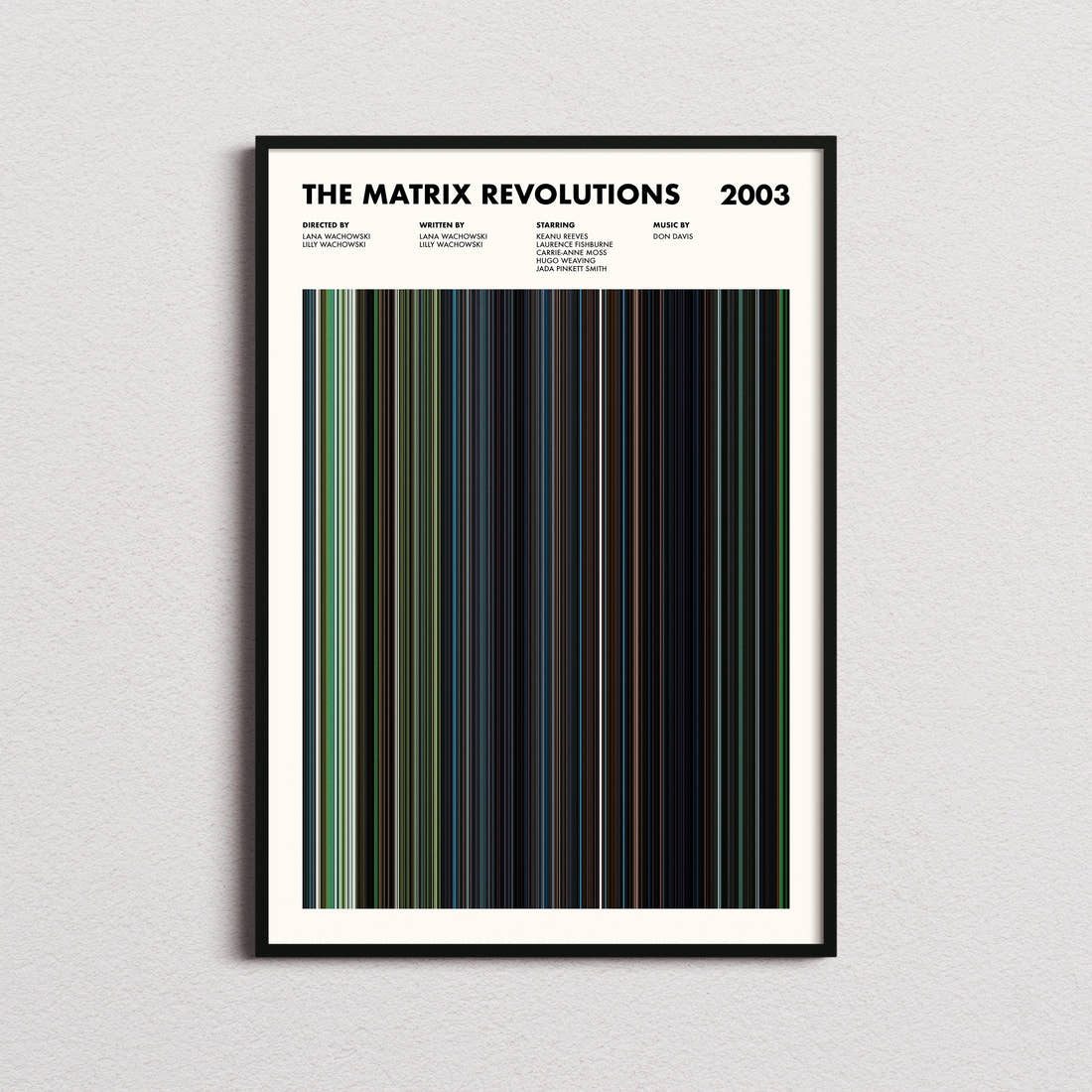 The Matrix Revolutions Movie Barcode Poster