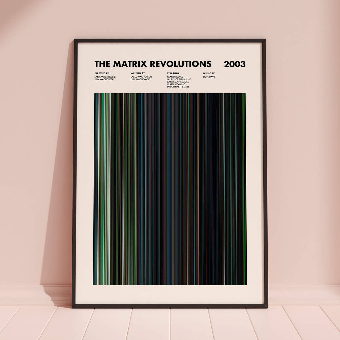 The Matrix Revolutions Movie Barcode Poster