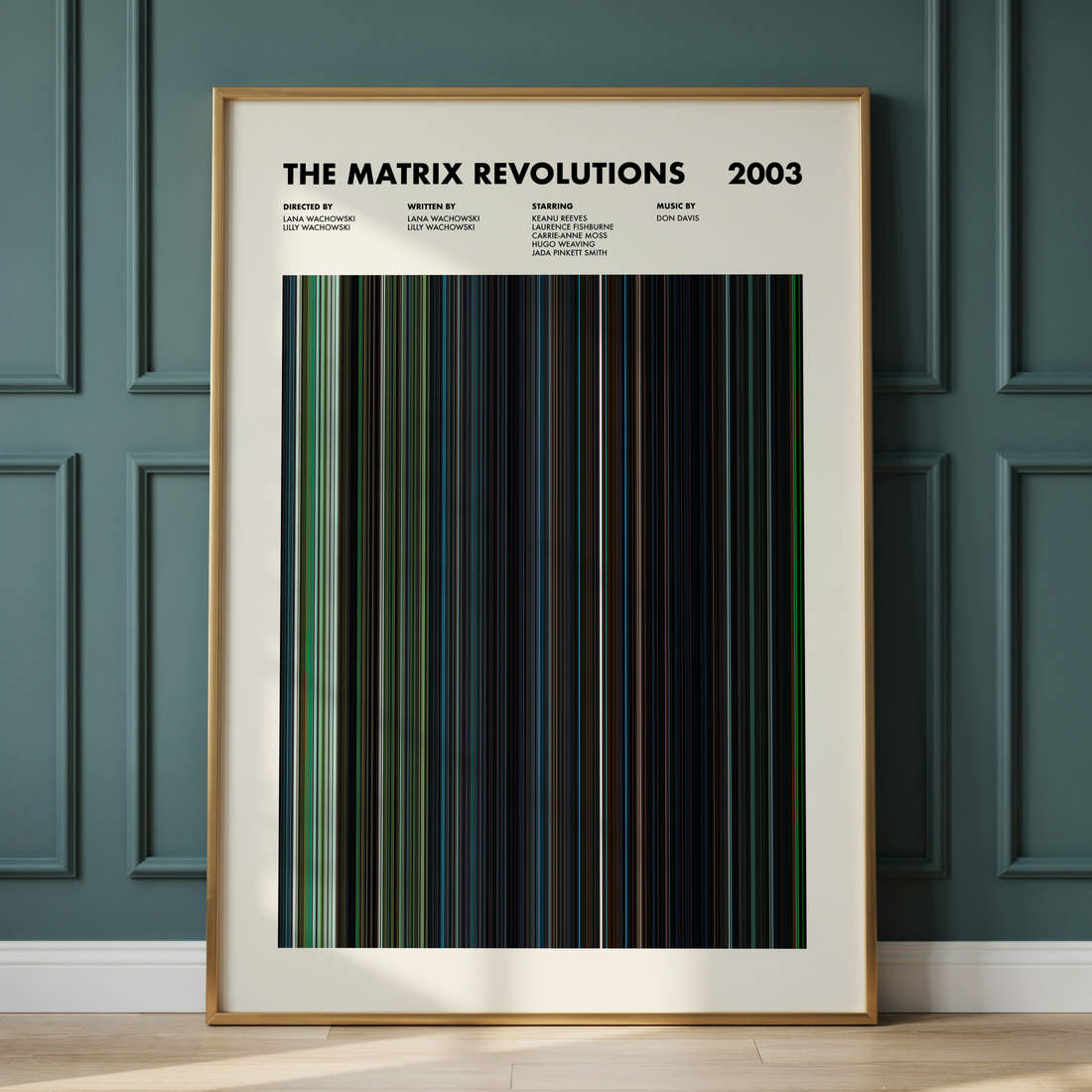 The Matrix Revolutions Movie Barcode Poster