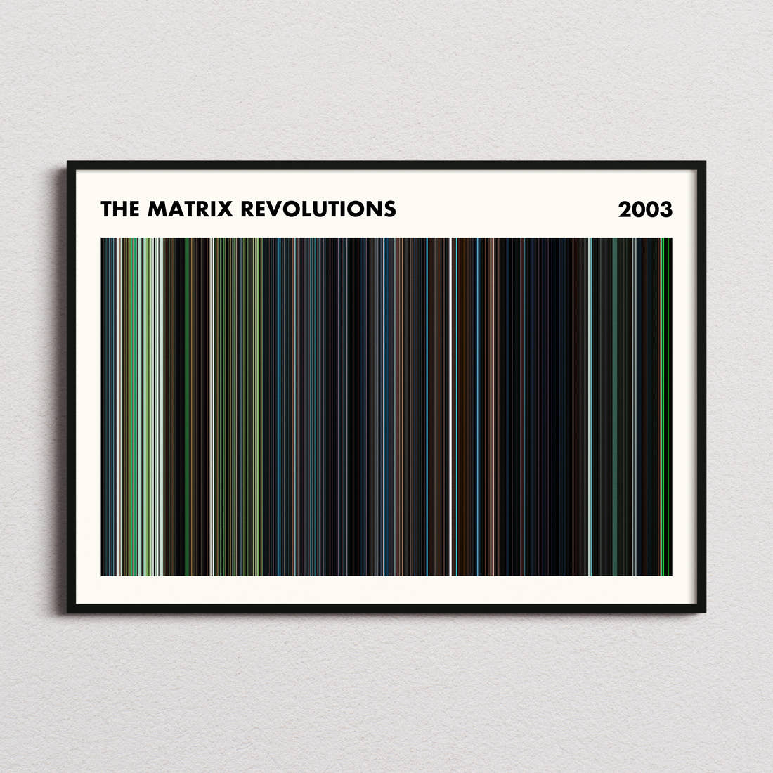 The Matrix Revolutions Movie Barcode Poster - Simplified
