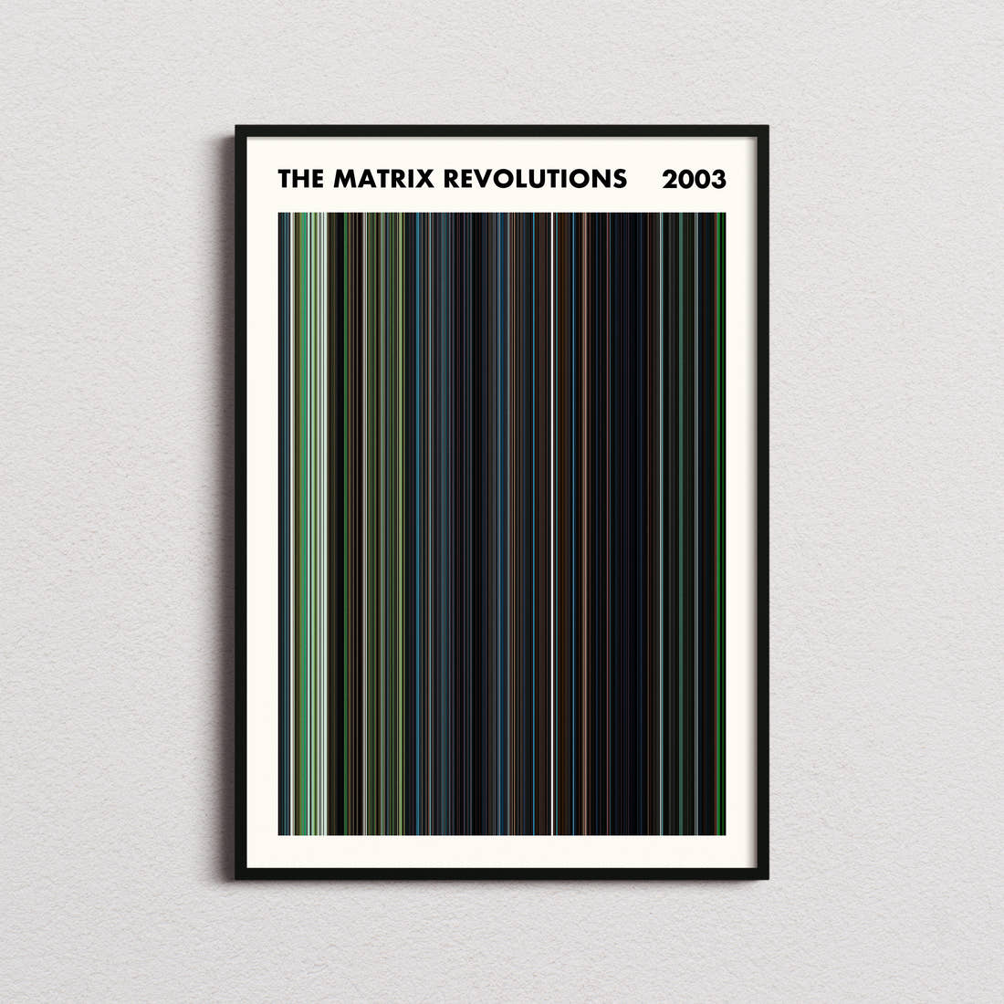 The Matrix Revolutions Movie Barcode Poster - Simplified