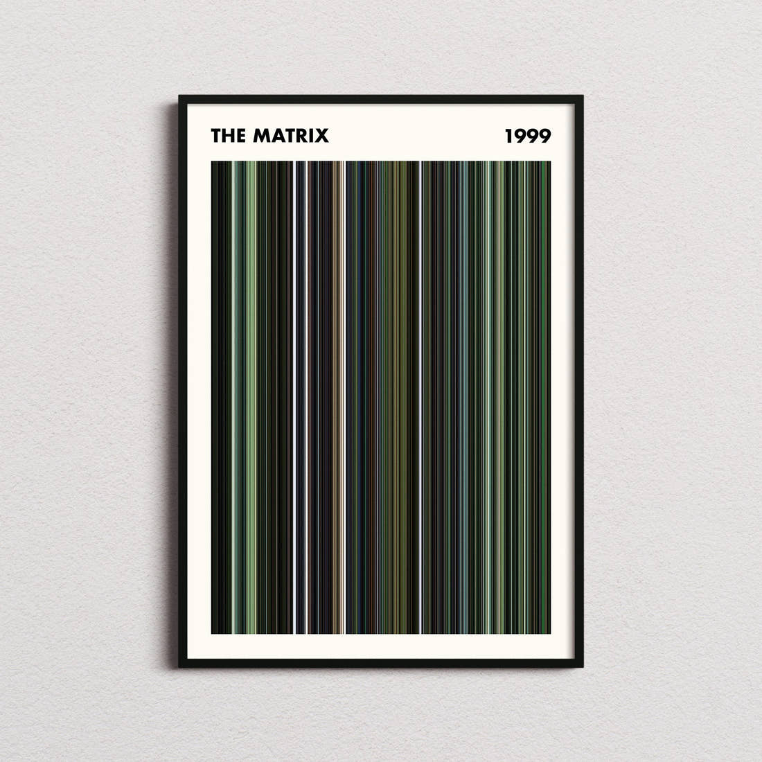 The Matrix Movie Barcode Poster - Simplified