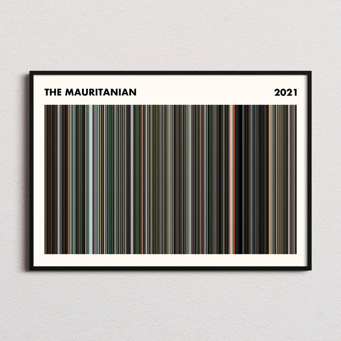 The Mauritanian Movie Barcode Poster - Simplified