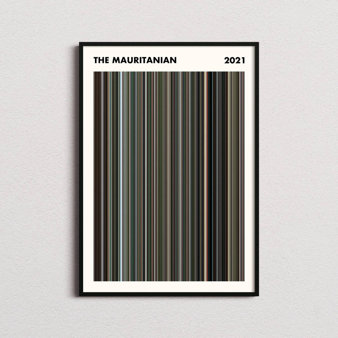 The Mauritanian Movie Barcode Poster - Simplified