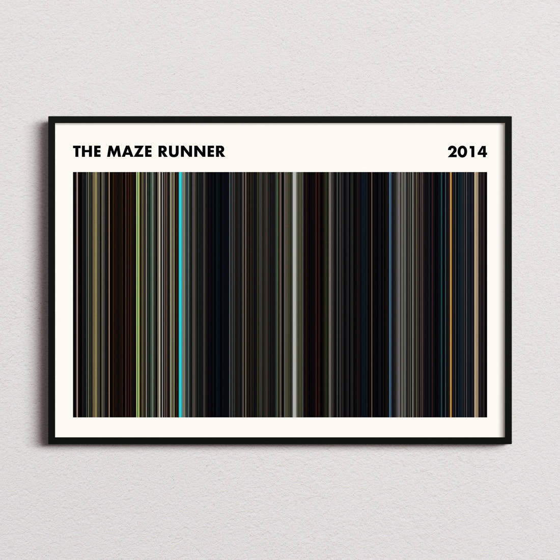 The Maze Runner Movie Barcode Poster - Simplified