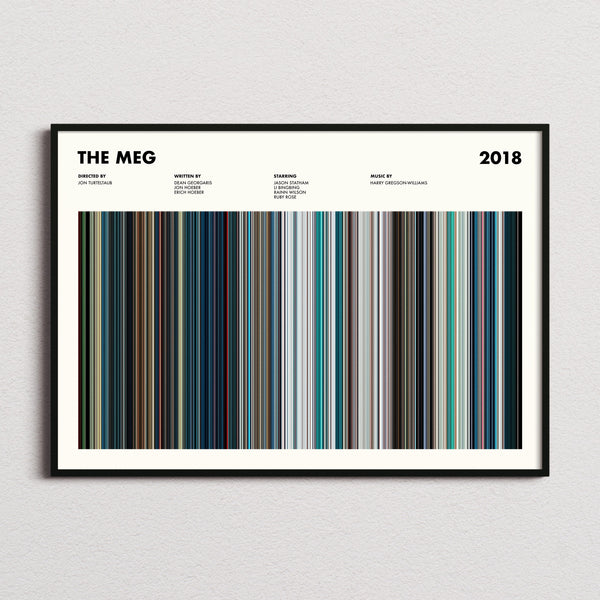 The Meg Movie Barcode Poster