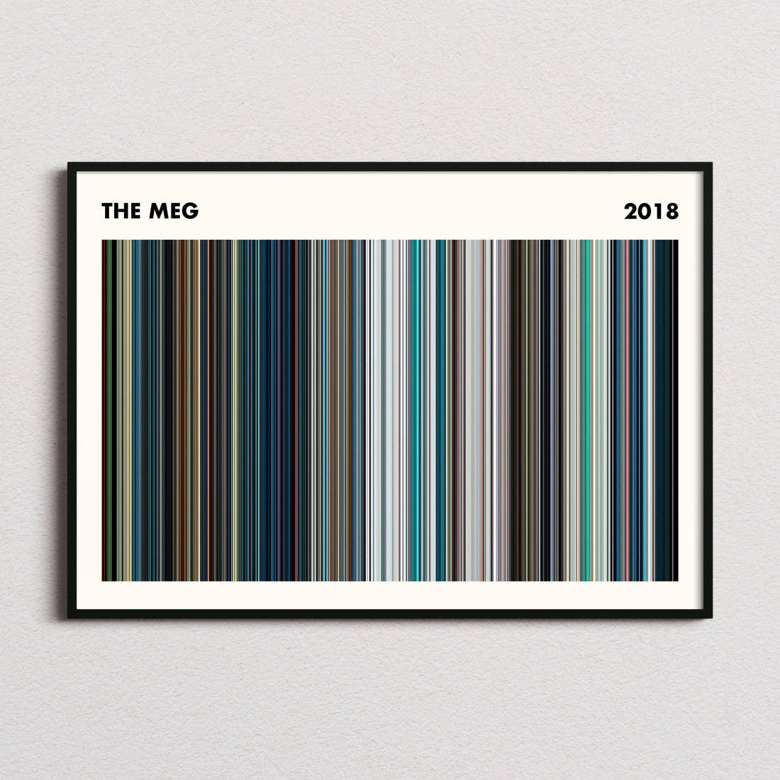 The Meg Movie Barcode Poster - Simplified
