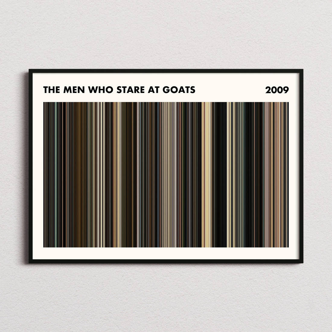 The Men Who Stare at Goats Movie Barcode Poster - Simplified