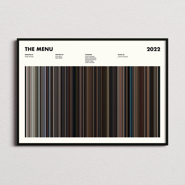 The Menu Movie Barcode Poster