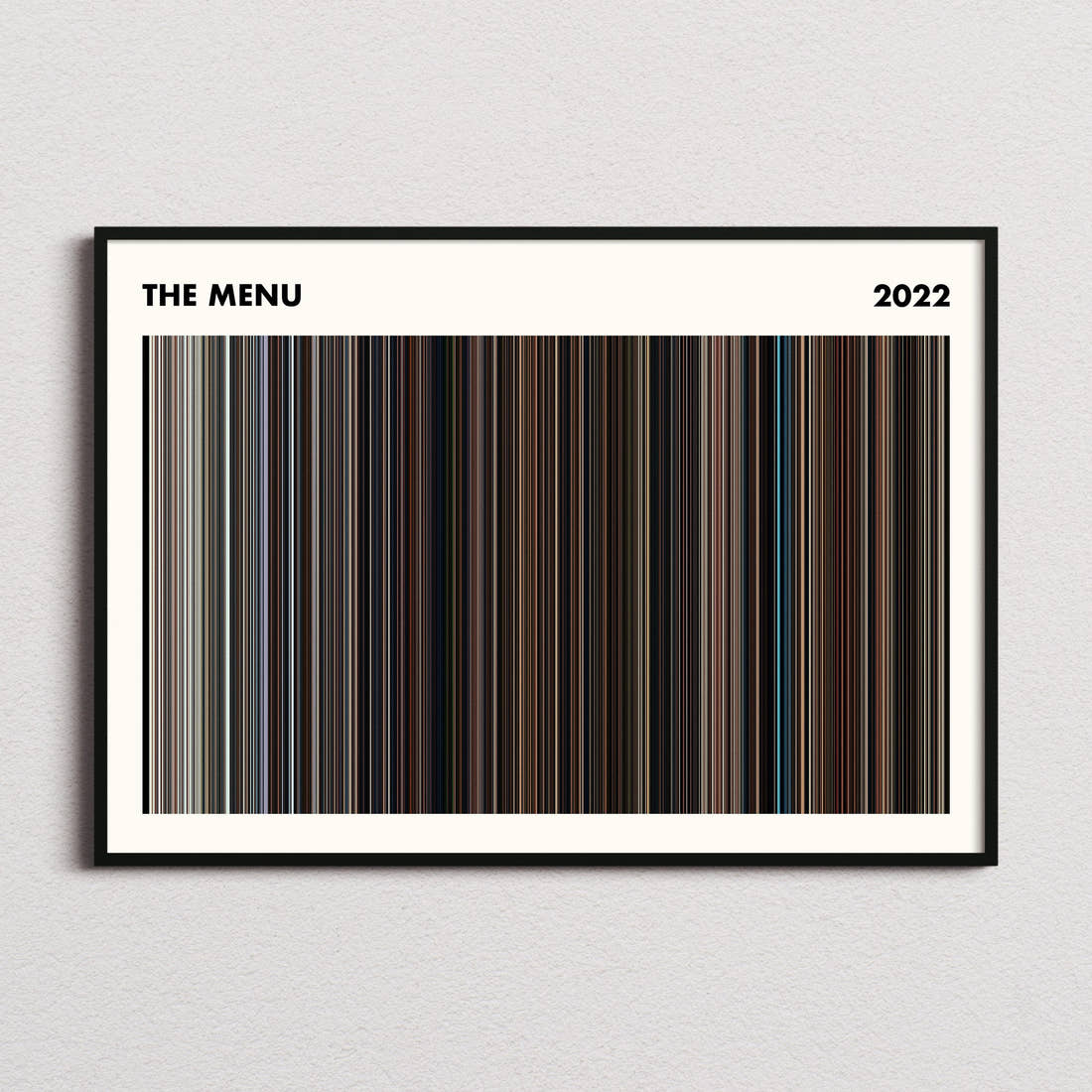 The Menu Movie Barcode Poster - Simplified