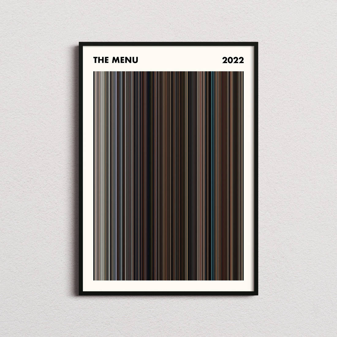 The Menu Movie Barcode Poster - Simplified