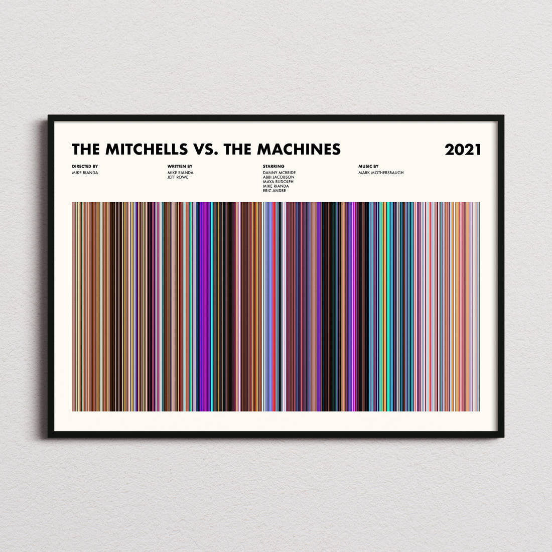 The Mitchells vs. the Machines Movie Barcode Poster