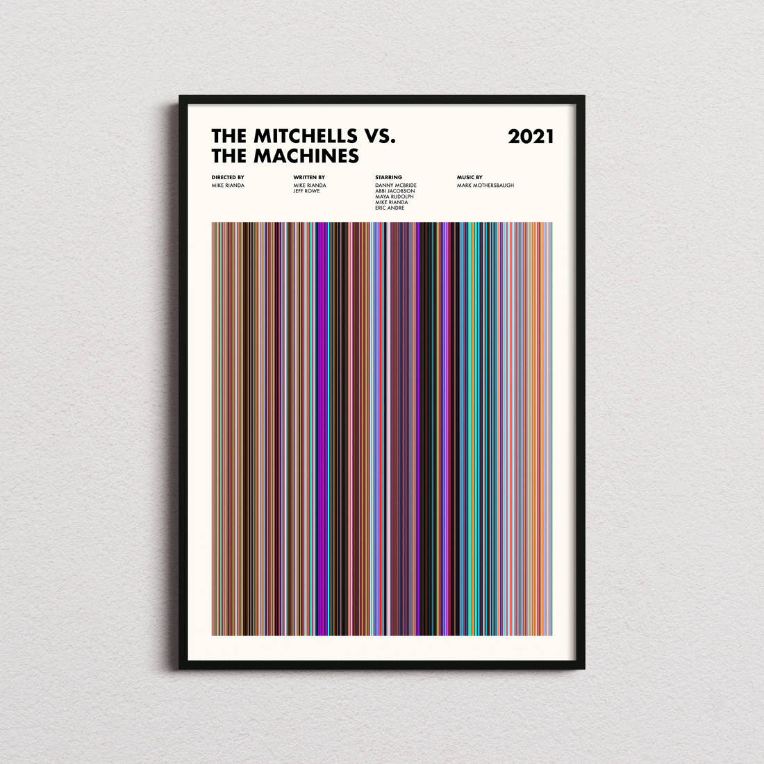 The Mitchells vs. the Machines Movie Barcode Poster