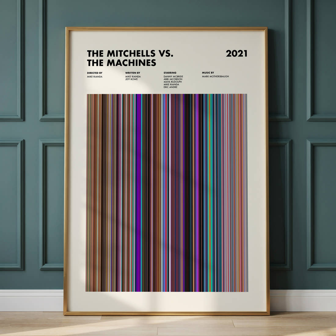 The Mitchells vs. the Machines Movie Barcode Poster