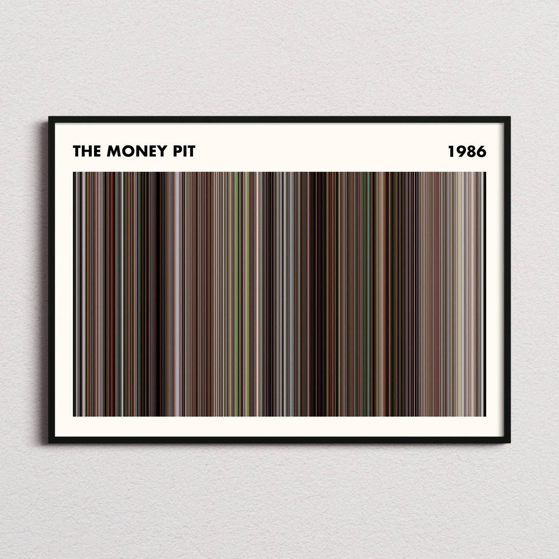 The Money Pit Movie Barcode Poster - Simplified