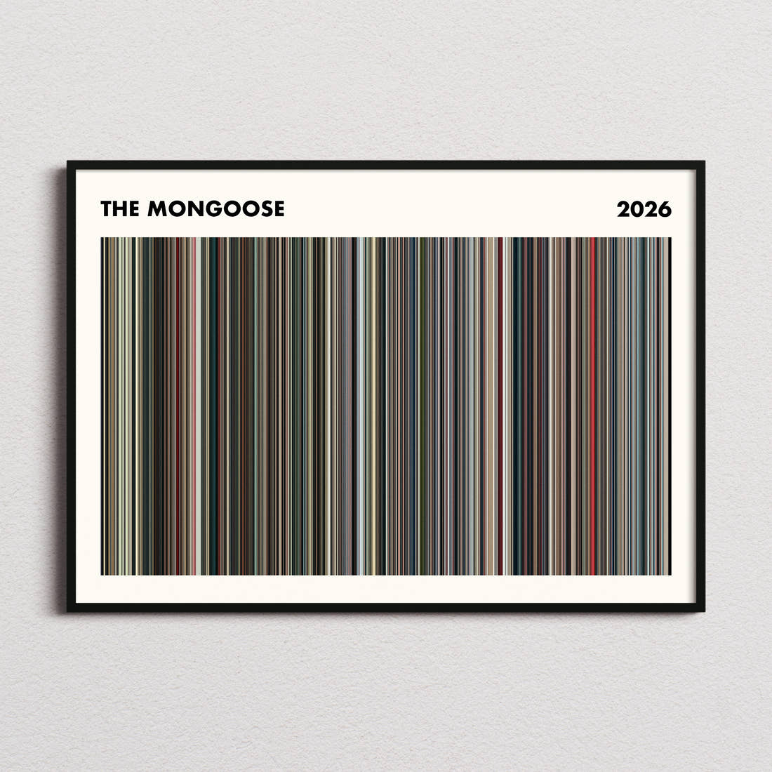 The Mongoose Movie Barcode Poster - Simplified