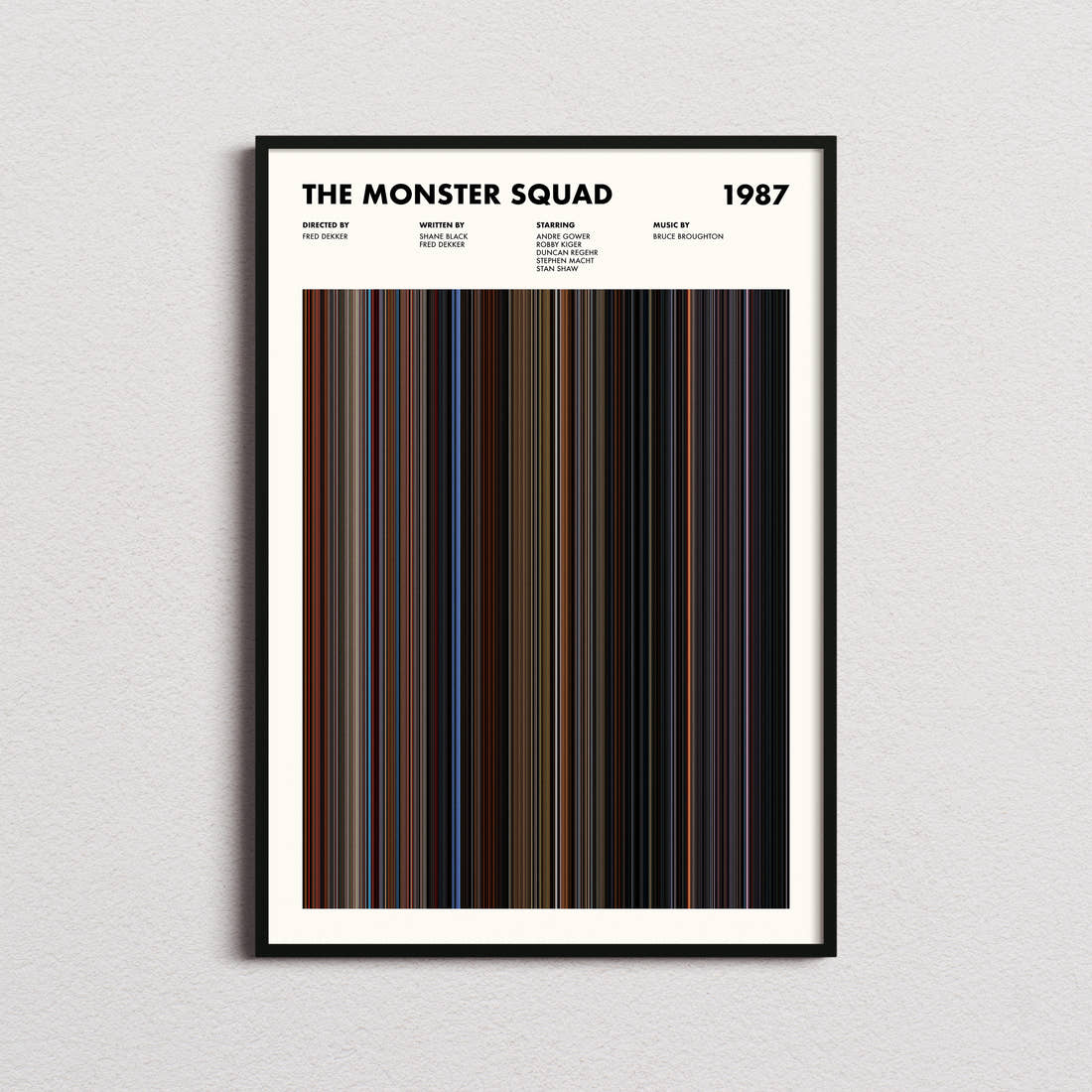 The Monster Squad Movie Barcode Poster