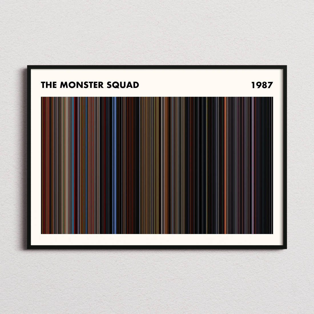 The Monster Squad Movie Barcode Poster - Simplified