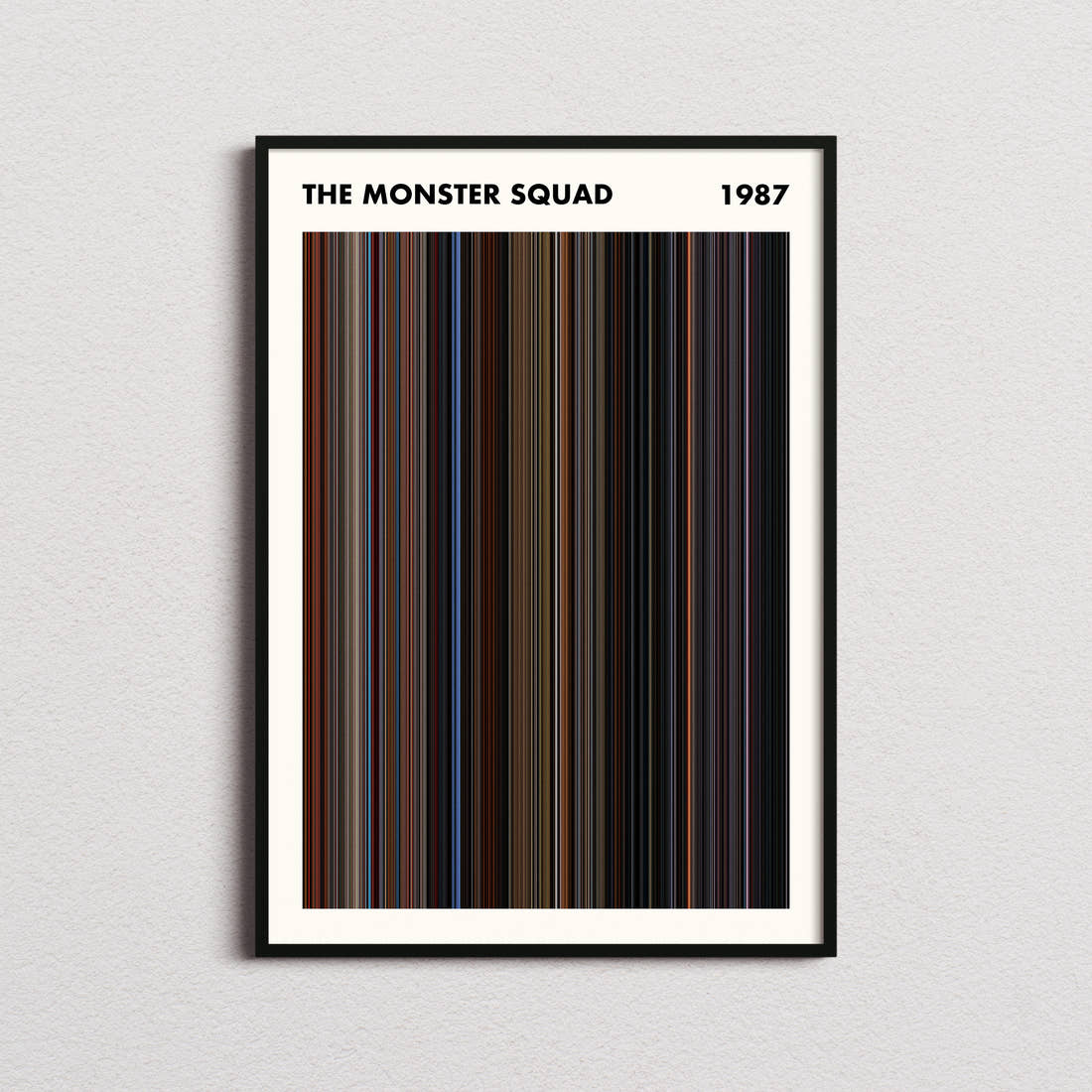 The Monster Squad Movie Barcode Poster - Simplified