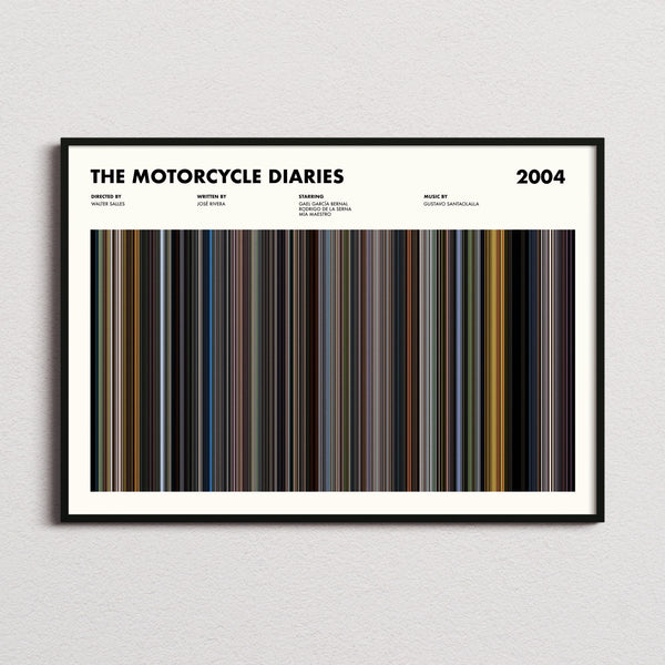 The Motorcycle Diaries Movie Barcode Poster