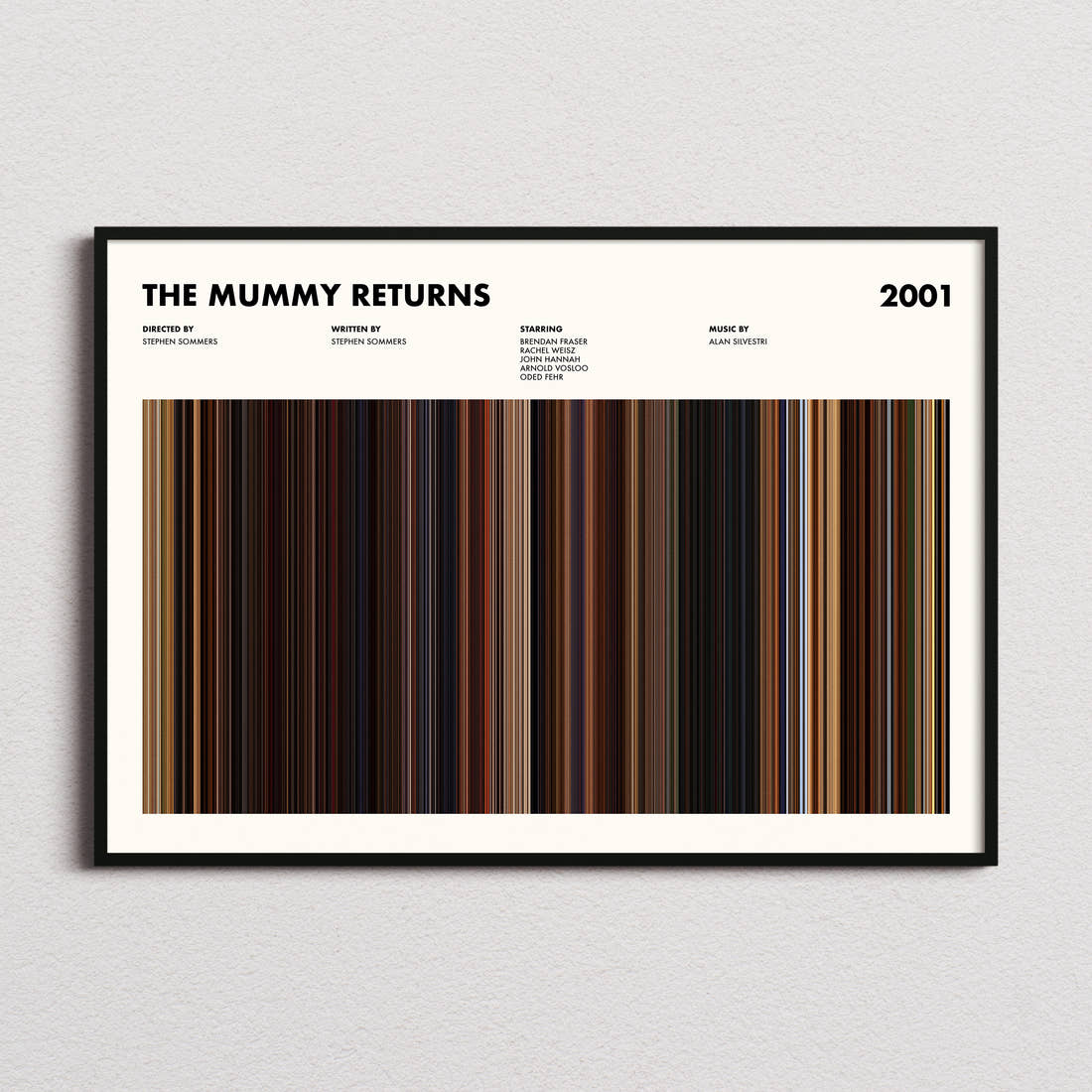 The Mummy Returns Movie Barcode Poster