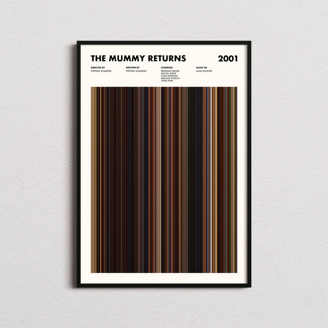 The Mummy Returns Movie Barcode Poster