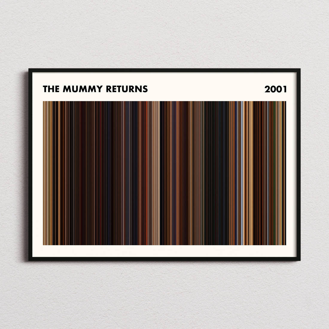 The Mummy Returns Movie Barcode Poster - Simplified
